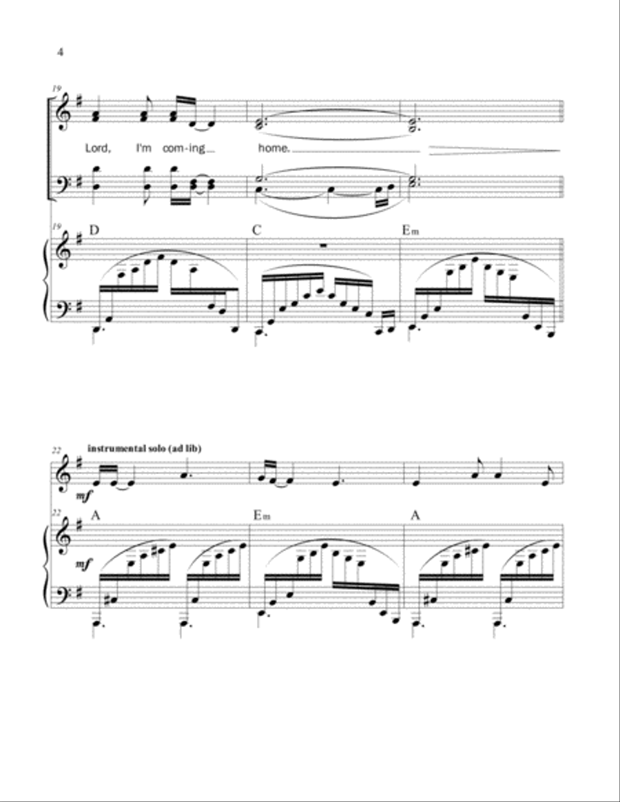 Coming Home by Ken Young for SATB Choir 4-Part scores gallery preview page 4