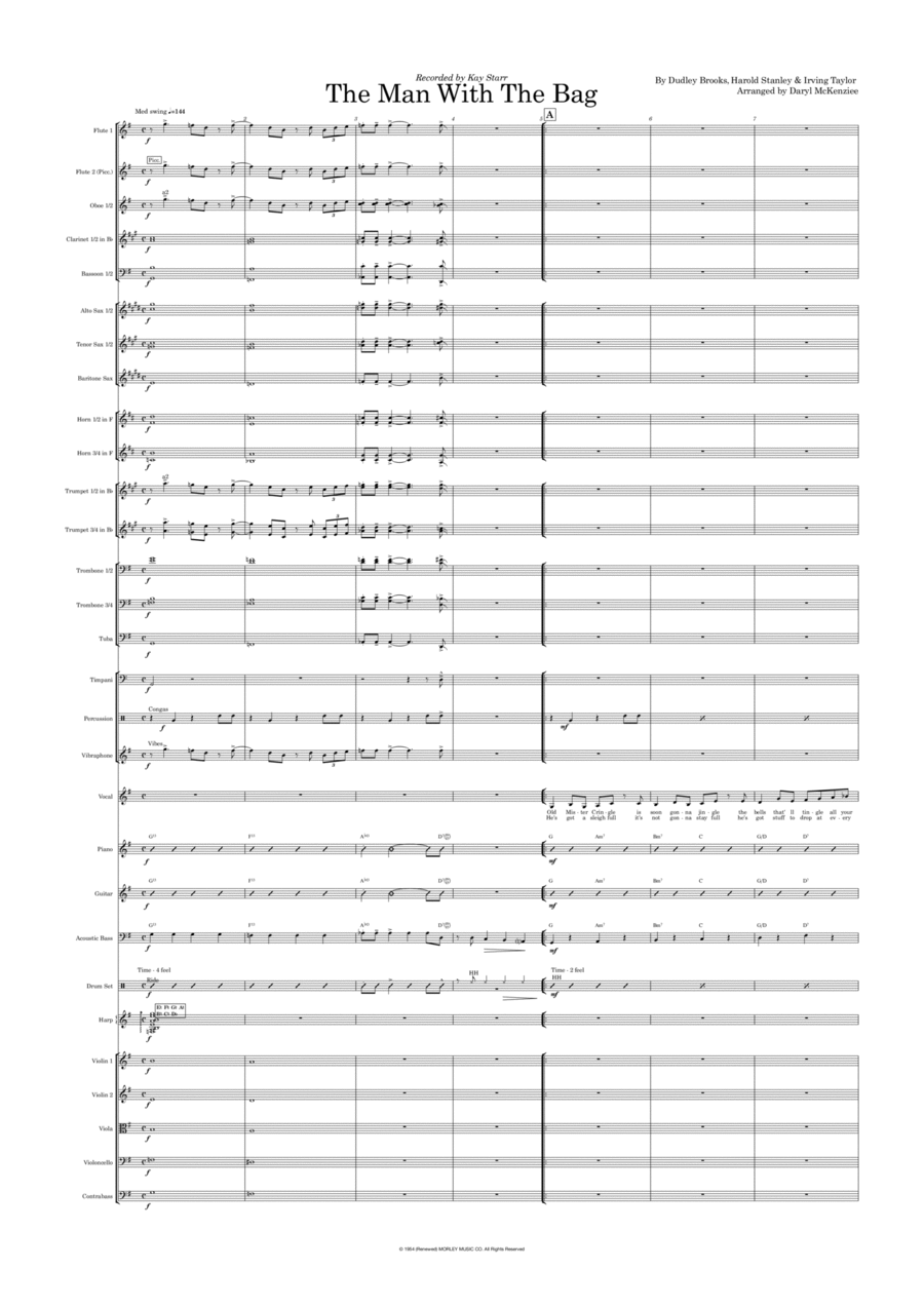 (everybody's Waitin' For) The Man With The Bag Full Orchestra scores gallery preview page 1