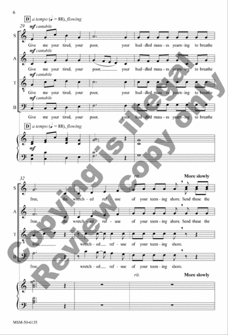 I Lift My Lamp Divisi scores gallery preview page 6