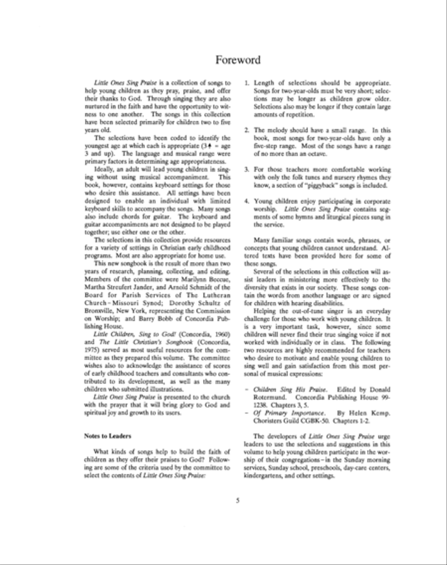 Little Ones Sing Praise: Christian Songs for Young Children Unison Choir scores gallery preview page 3