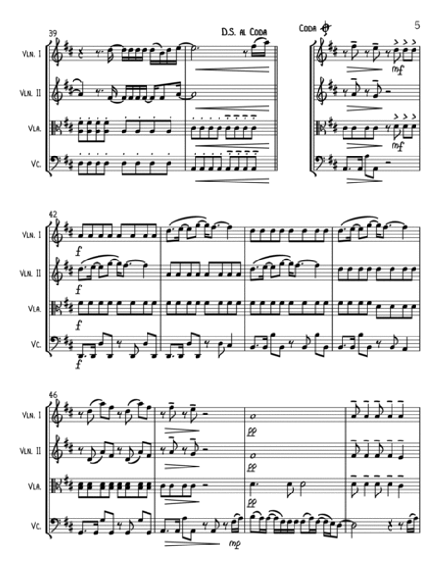 This Is Me String Quartet scores gallery preview page 5
