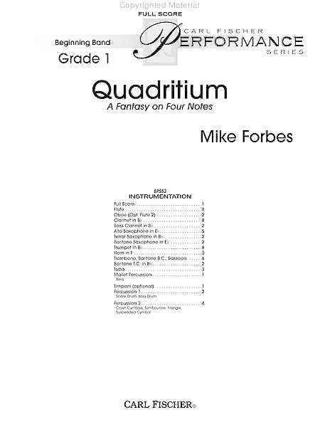 Quadritium (A Fantasy On Four Notes) image number null