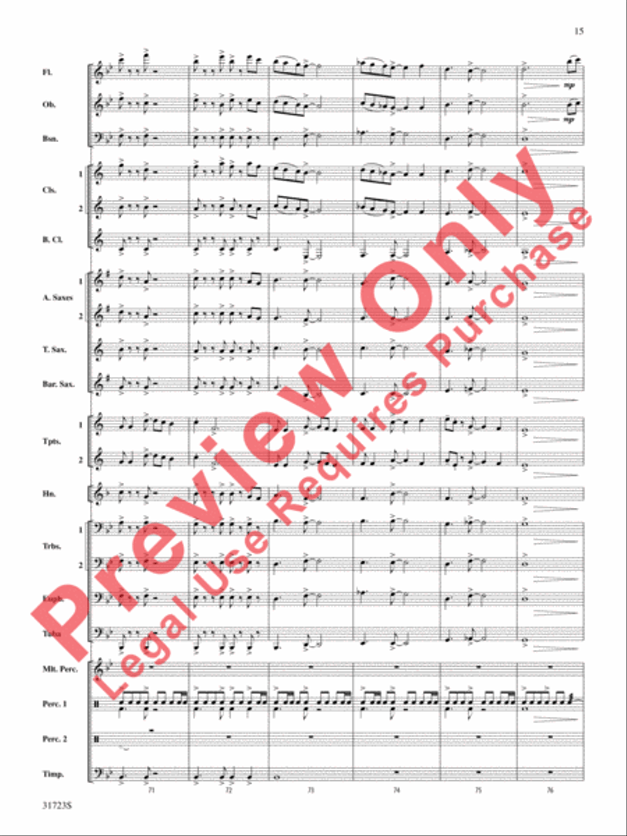 Western Horizons Concert Band scores gallery preview page 16