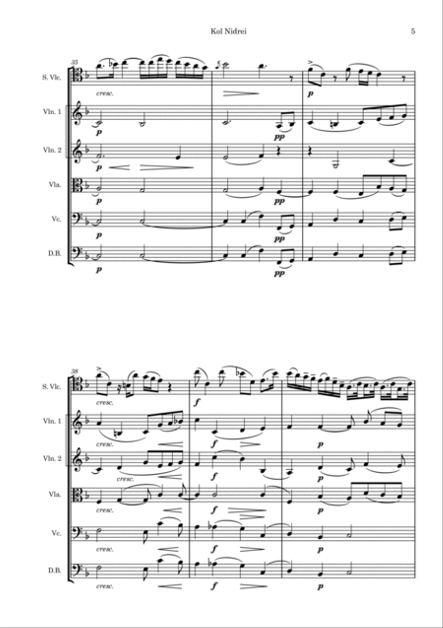 Kol Nidrei, Op. 47 Kol Nidrei, Op. 47 String Orchestra scores gallery preview page 6