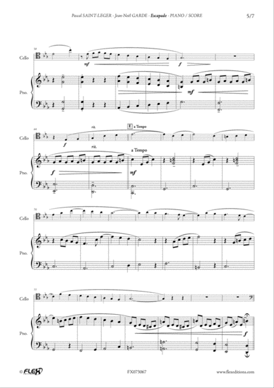 Escapade Escapade Piano Accompaniment scores gallery preview page 5