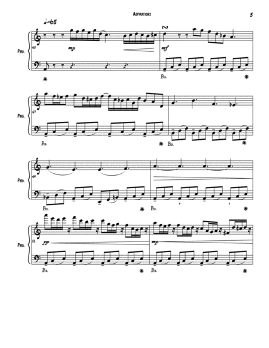 Aspirations Op. 1 Piano Solo scores gallery preview page 5