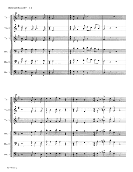 Hallelujah! By and By - Brass and Rhythm Score and Parts