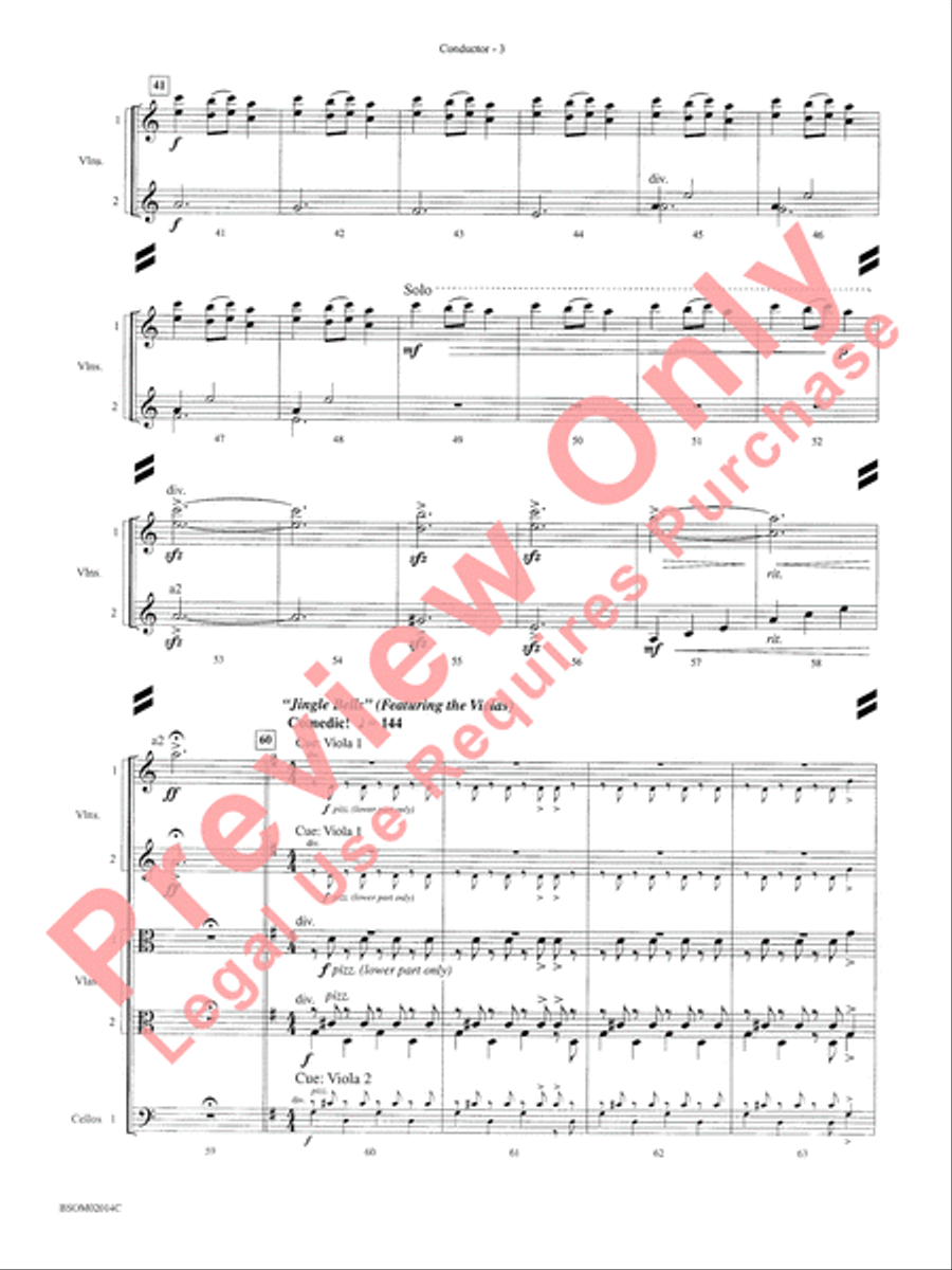 Christmas in the Round (A Holiday Prism for String Orchestra) String Orchestra scores gallery preview page 5