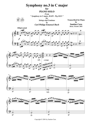 Bach C.P.E. Symphony No.3 in C major - Piano version