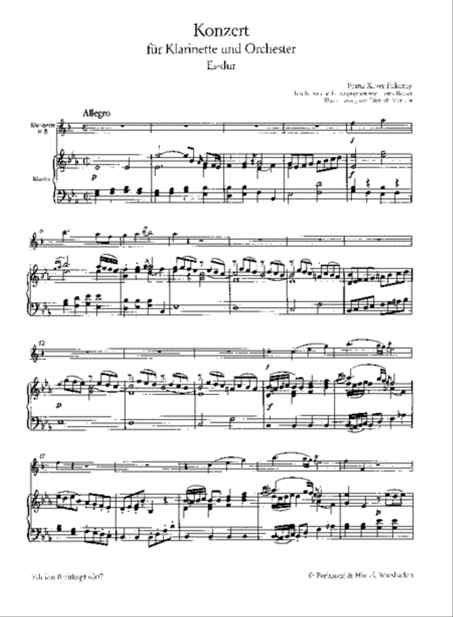 Clarinet Concerto in Eb major Clarinet Solo scores gallery preview page 2