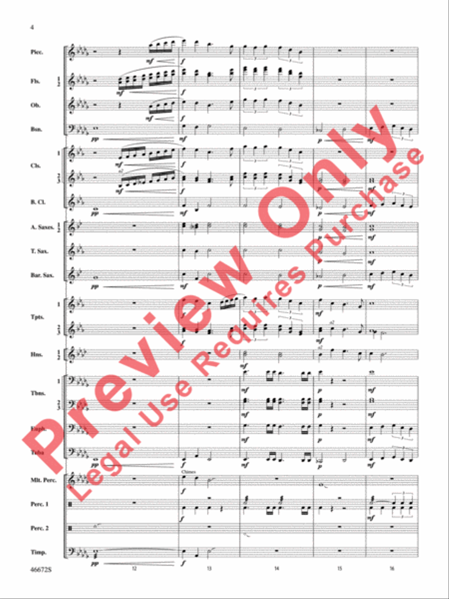 Variants on an English Sea Song Concert Band scores gallery preview page 5