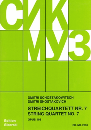 Book cover for String Quartet No. 7, Op. 108