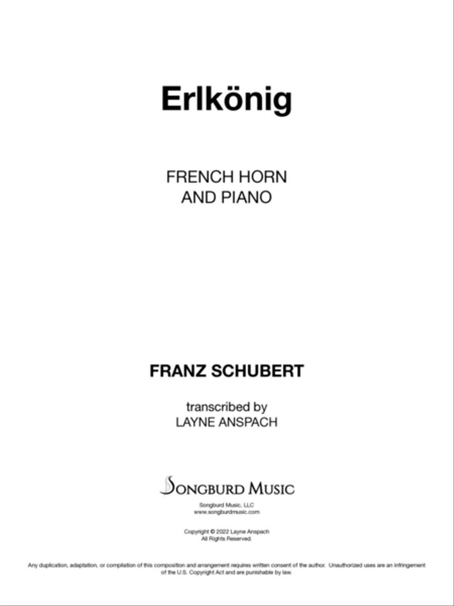 Erlkönig Horn scores gallery preview page 2