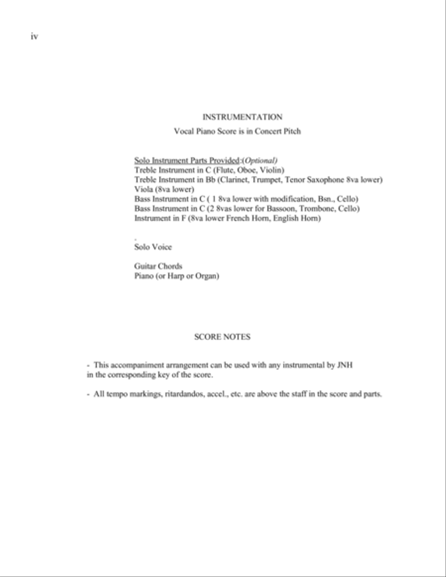 Adagio No 1, My Salvation from An Adagio Suite for Solo Low (Treble) Voice and Piano Large Ensemble scores gallery preview page 4