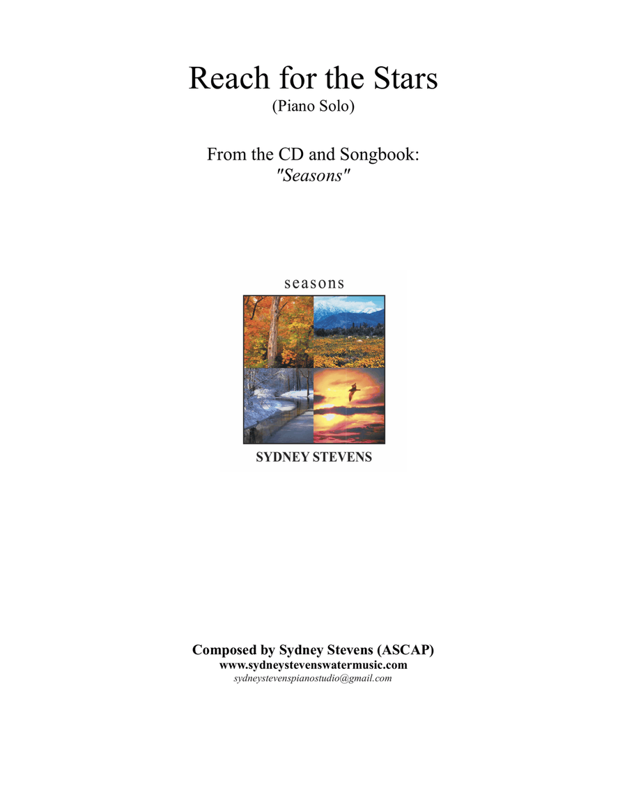 Reach for the Stars Piano Solo scores gallery preview page 1