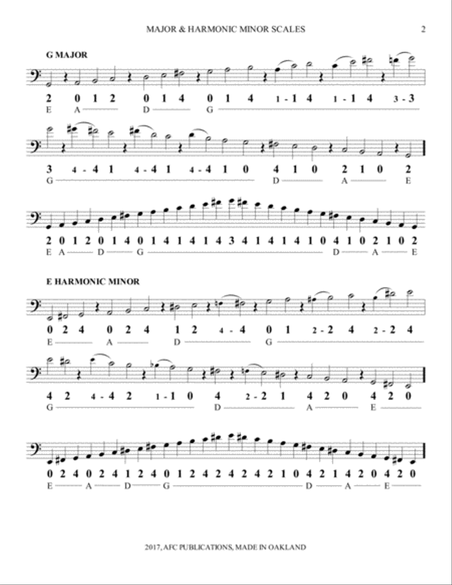 Pre-Shift Practice with Scales Double Bass scores gallery preview page 3