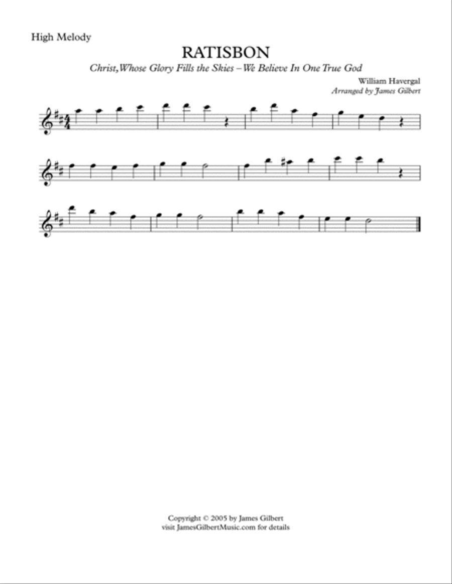 RATISBON (Christ, Whose Glory Fills The Sky) Small Ensemble scores gallery preview page 4