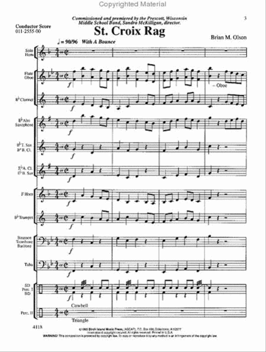 St. Croix Rag Concert Band scores gallery preview page 2