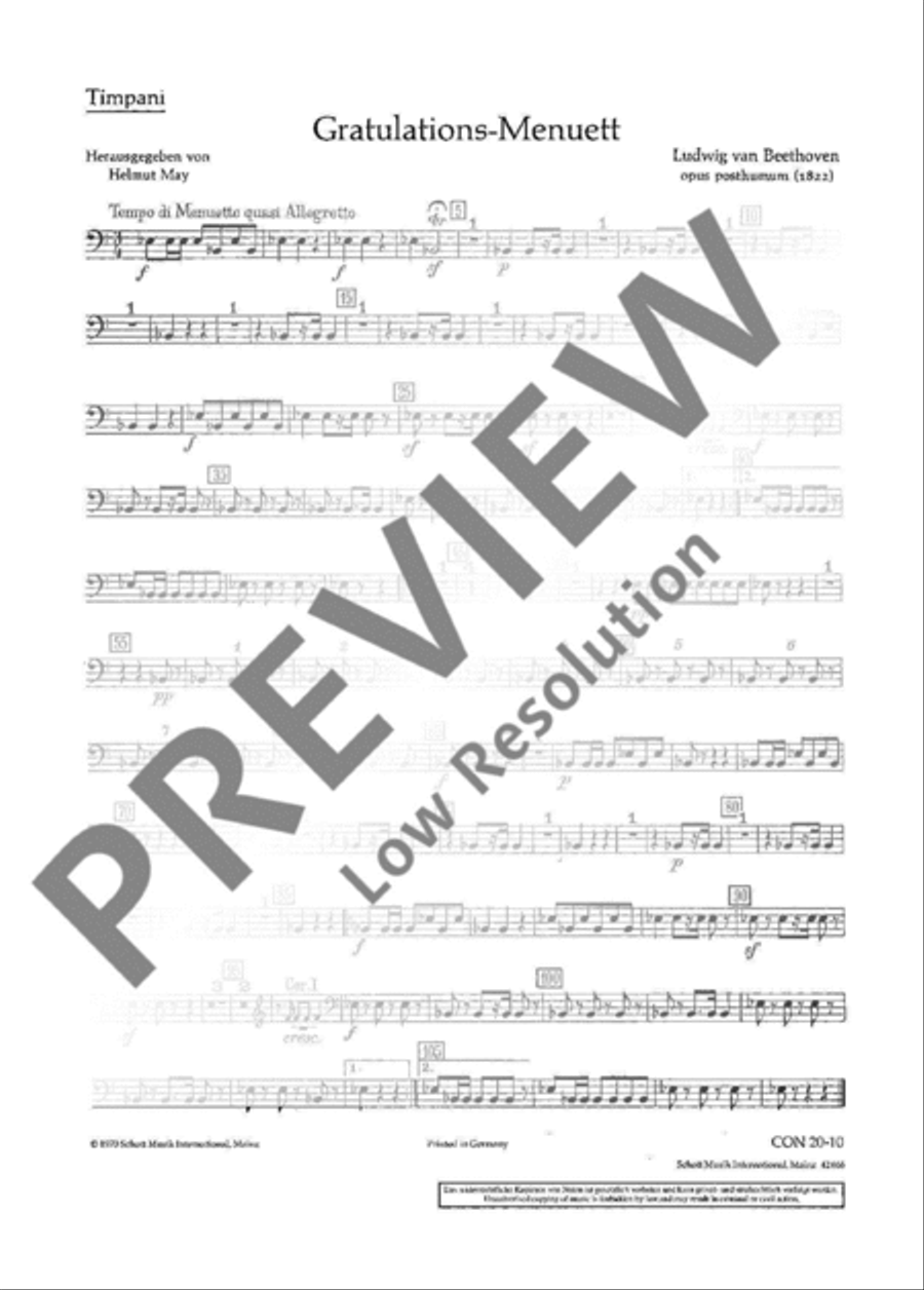 Gratulations-Menuett Orchestra scores gallery preview page 13