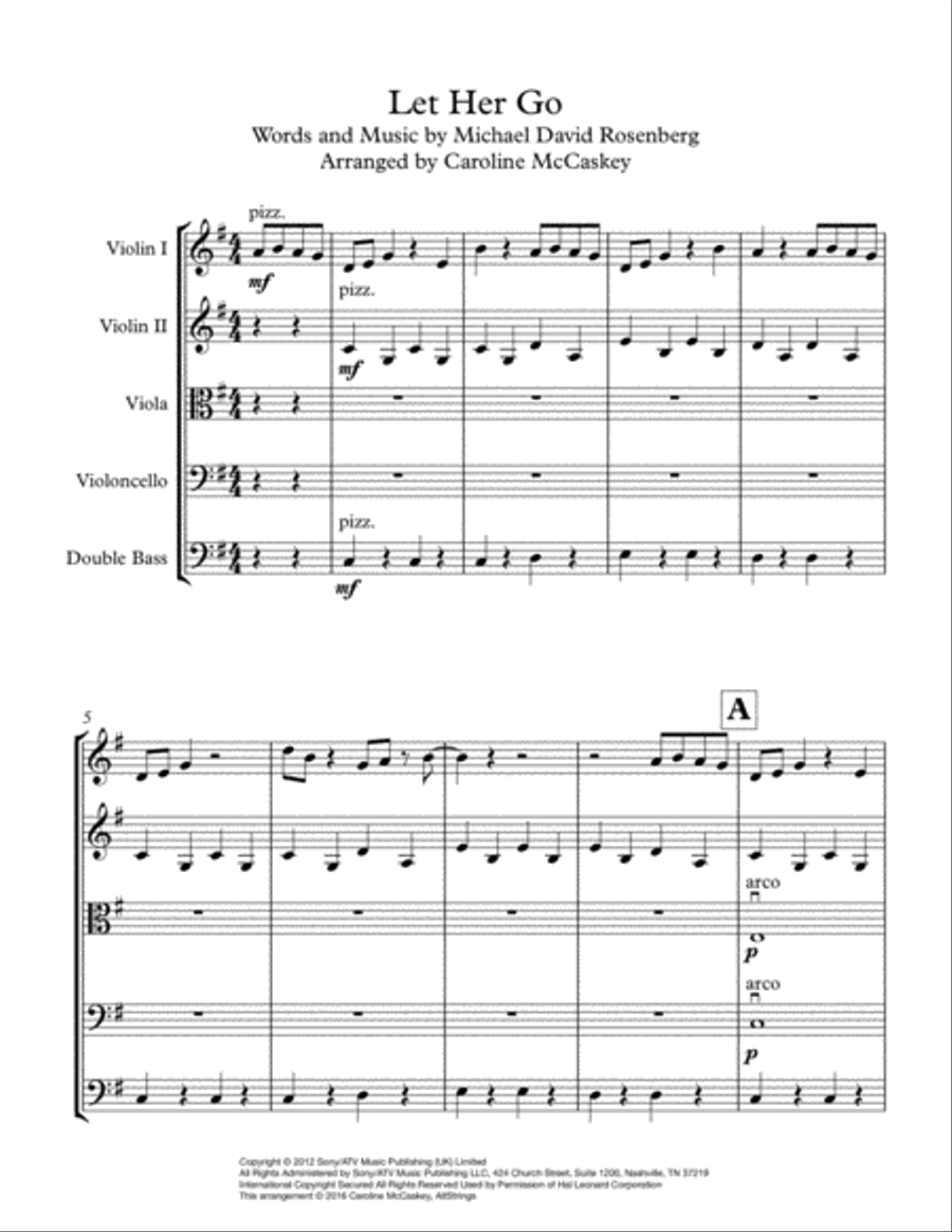 Let Her Go String Orchestra scores gallery preview page 2