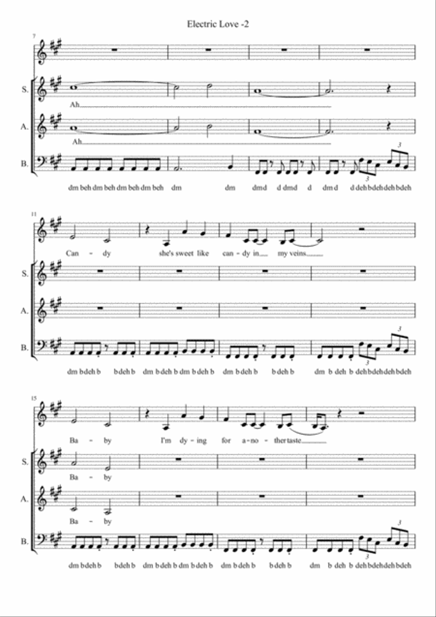 Electric Love 3-Part scores gallery preview page 2