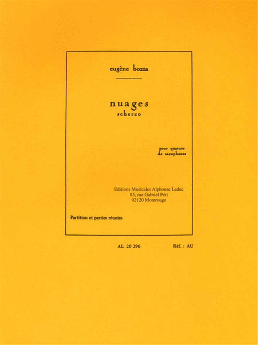 Nuages, Scherzo Saxophone Quartet scores gallery preview page 1