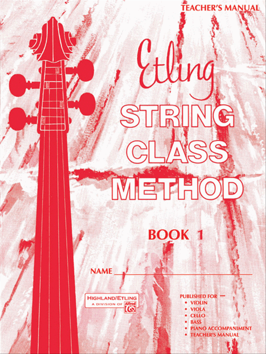 Etling String Class Method, Book 1 by Forest Etling Chamber Orchestra - Sheet Music