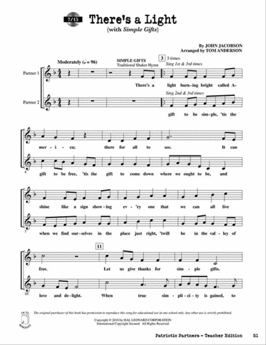 Patriotic Partners Choir scores gallery preview page 5