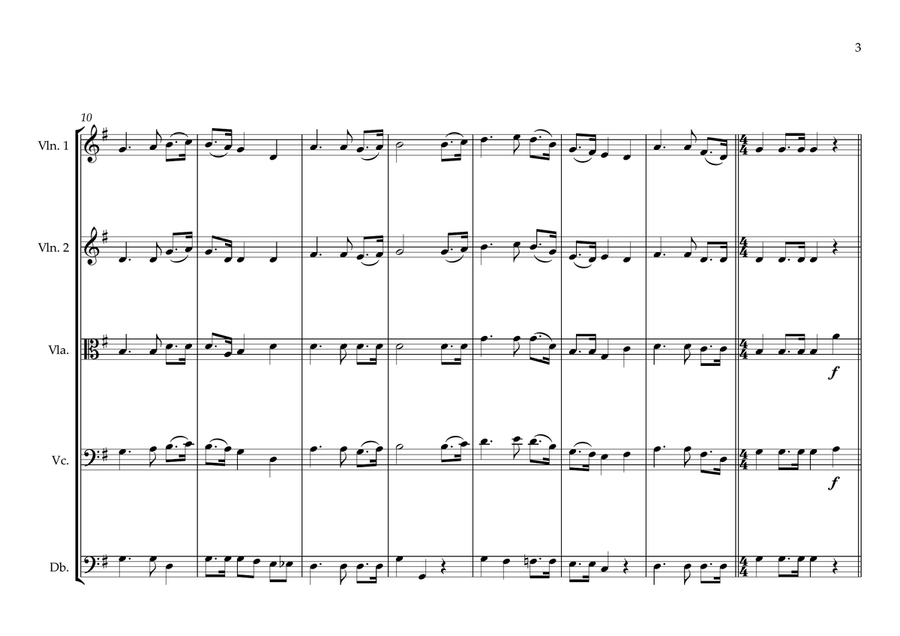 Burkinabé (Burkina Faso) National Anthem for String Orchestra (World National Anthem Series) String Orchestra scores gallery preview page 3