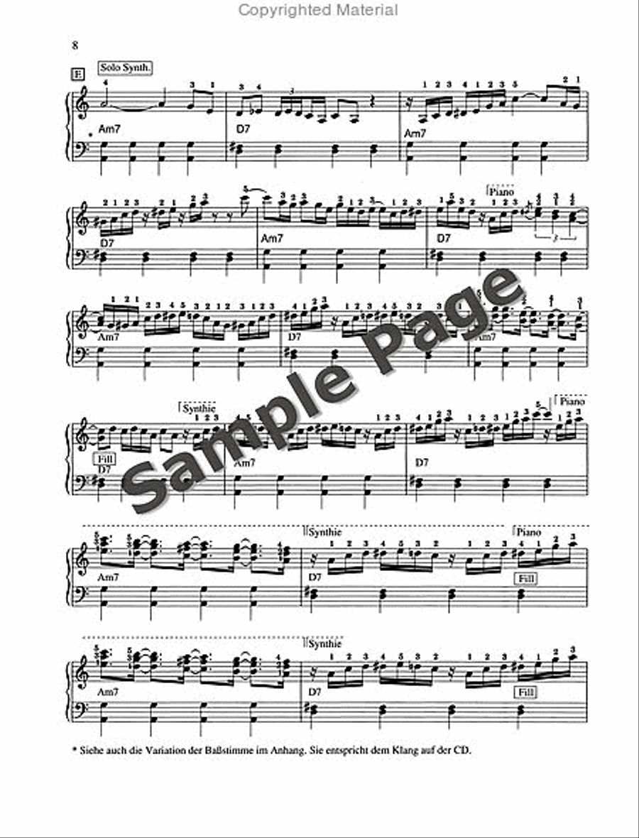 Keyboard On Stage Piano/cassette Piano scores gallery preview page 9