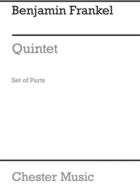 Quintet For Clarinet And String Quartet (Parts)