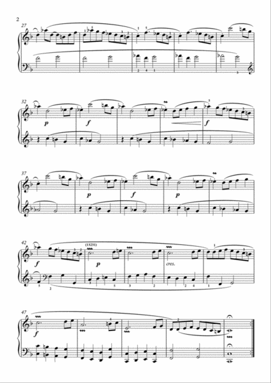 Scarlatti-Sonata in F-Major L.276 K.378(piano) Piano Solo scores gallery preview page 3