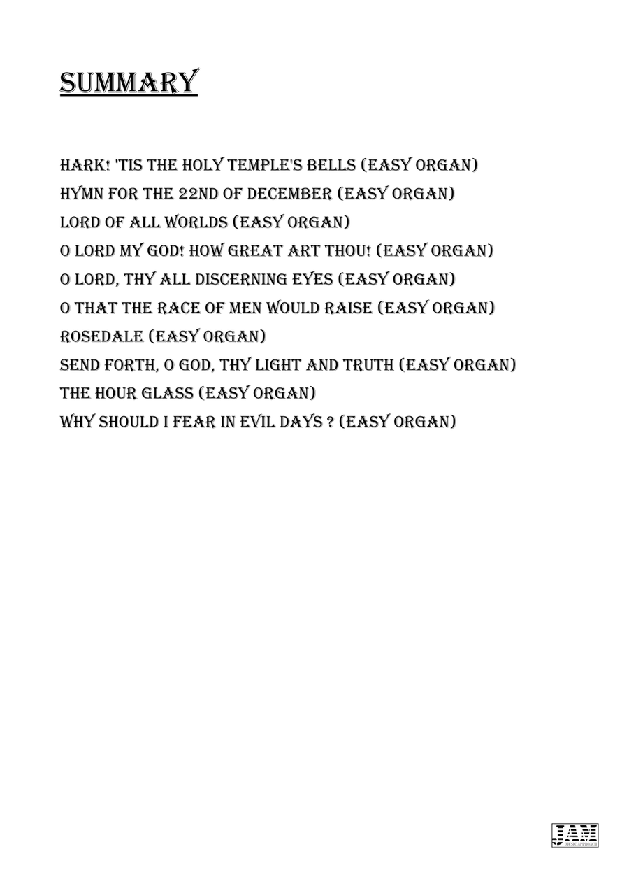 THE BEST OF JOHN Q. ADAMS (HYMNS - EASY ORGAN) Organ Solo scores gallery preview page 2