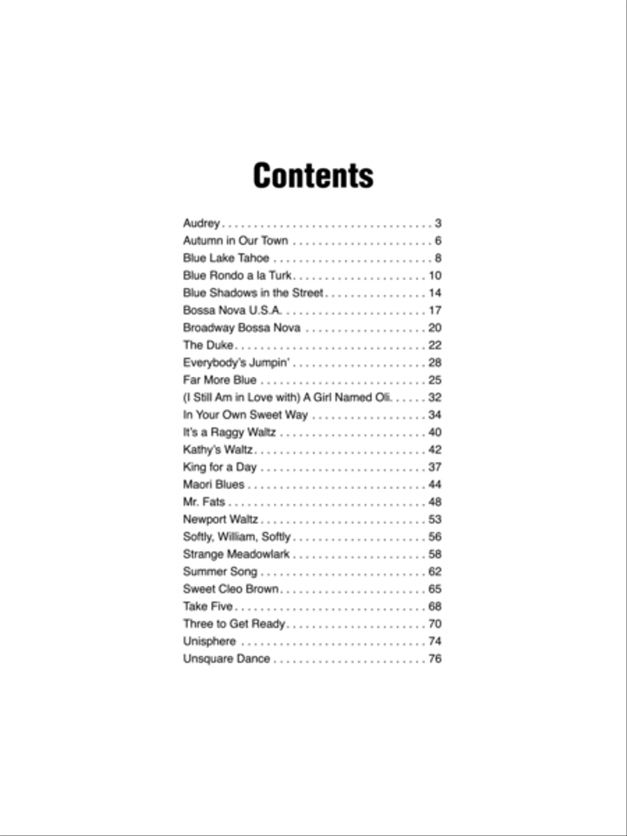 Simply Brubeck Easy Piano scores gallery preview page 2