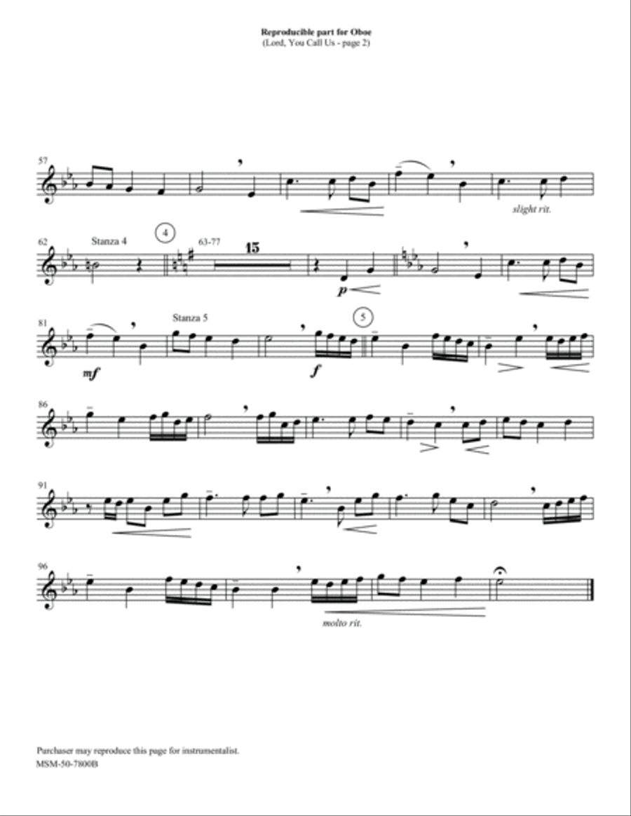 Lord, You Call Us Choir scores gallery preview page 5