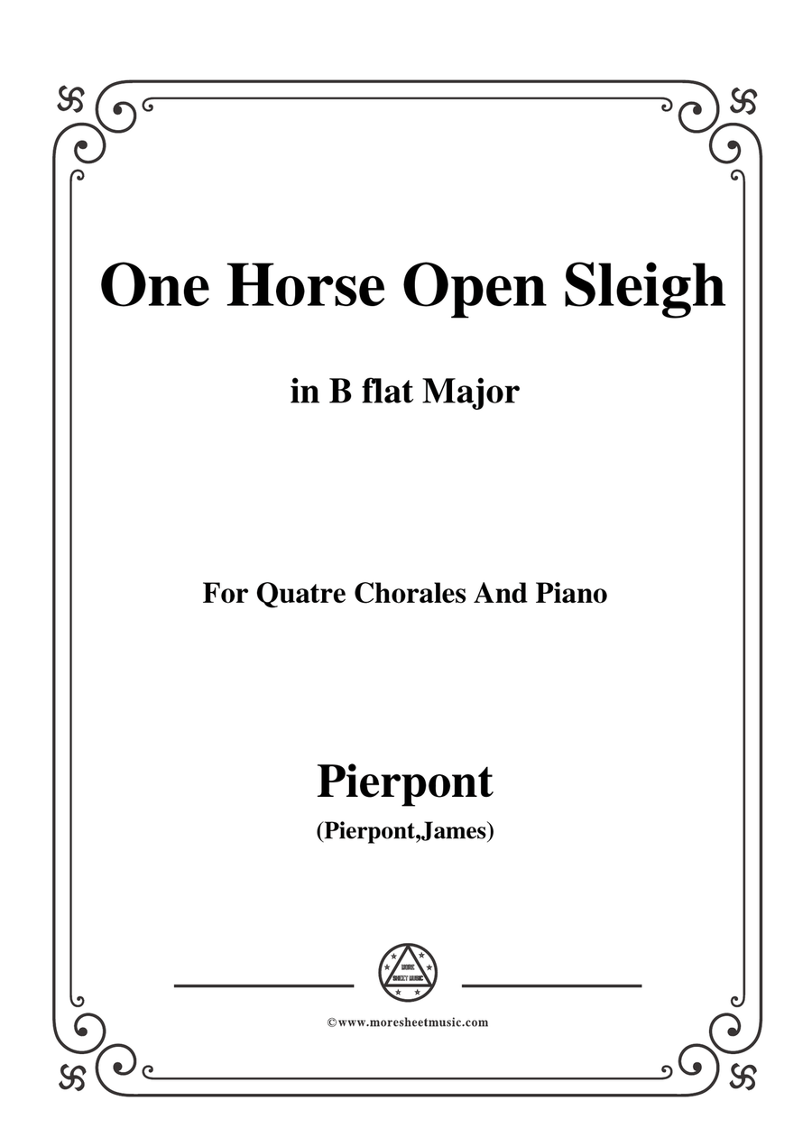 Pierpont-Jingle Bells(The One Horse Open Sleigh),in B flat Major,for Quatre Chorales 4-Part scores gallery preview page 1