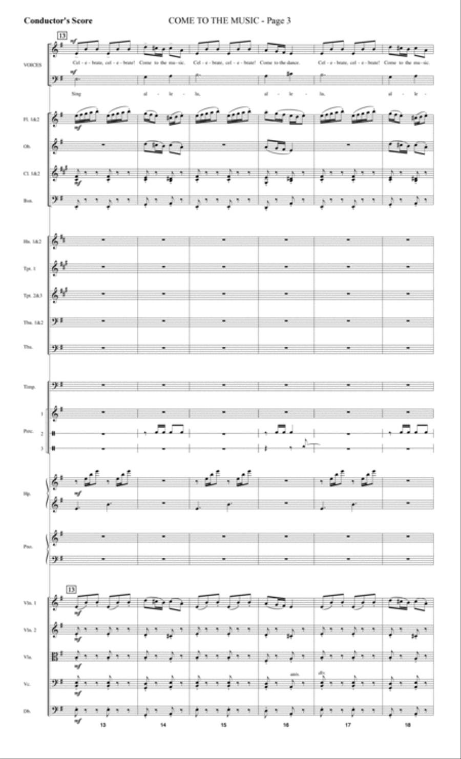 Come to the Music - Score Choir scores gallery preview page 3