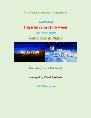 Book cover for "Christmas In Hollywood"-Piano Background for Tenor Sax and Piano