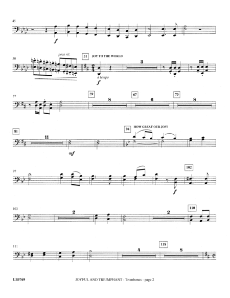 Joyful and Triumphant - Trombone 1/Bass Trombone