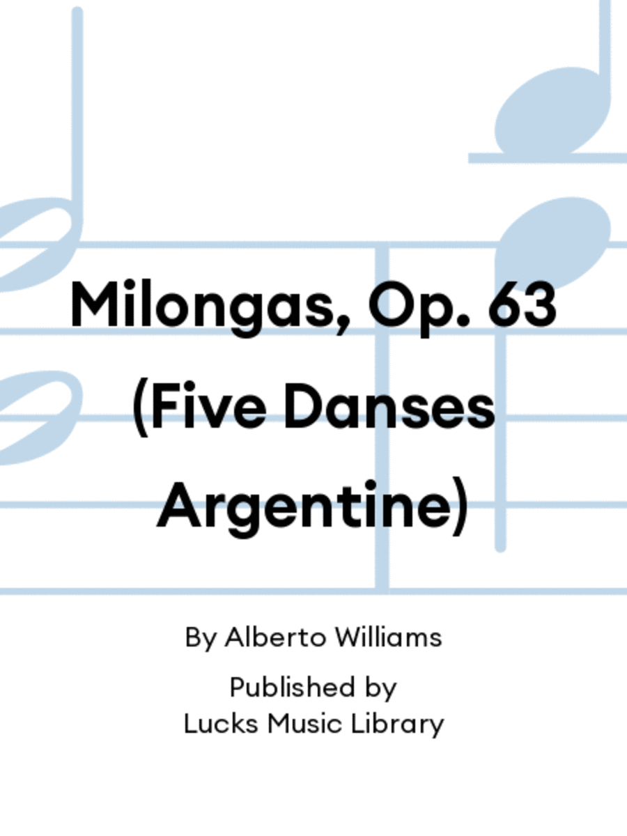 Milongas, Op. 63 (Five Danses Argentine) Set of Parts scores gallery preview page 1