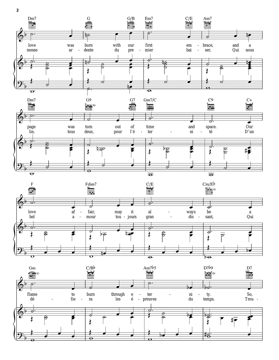 An Affair To Remember (Our Love Affair) Piano, Vocal, Guitar scores gallery preview page 2