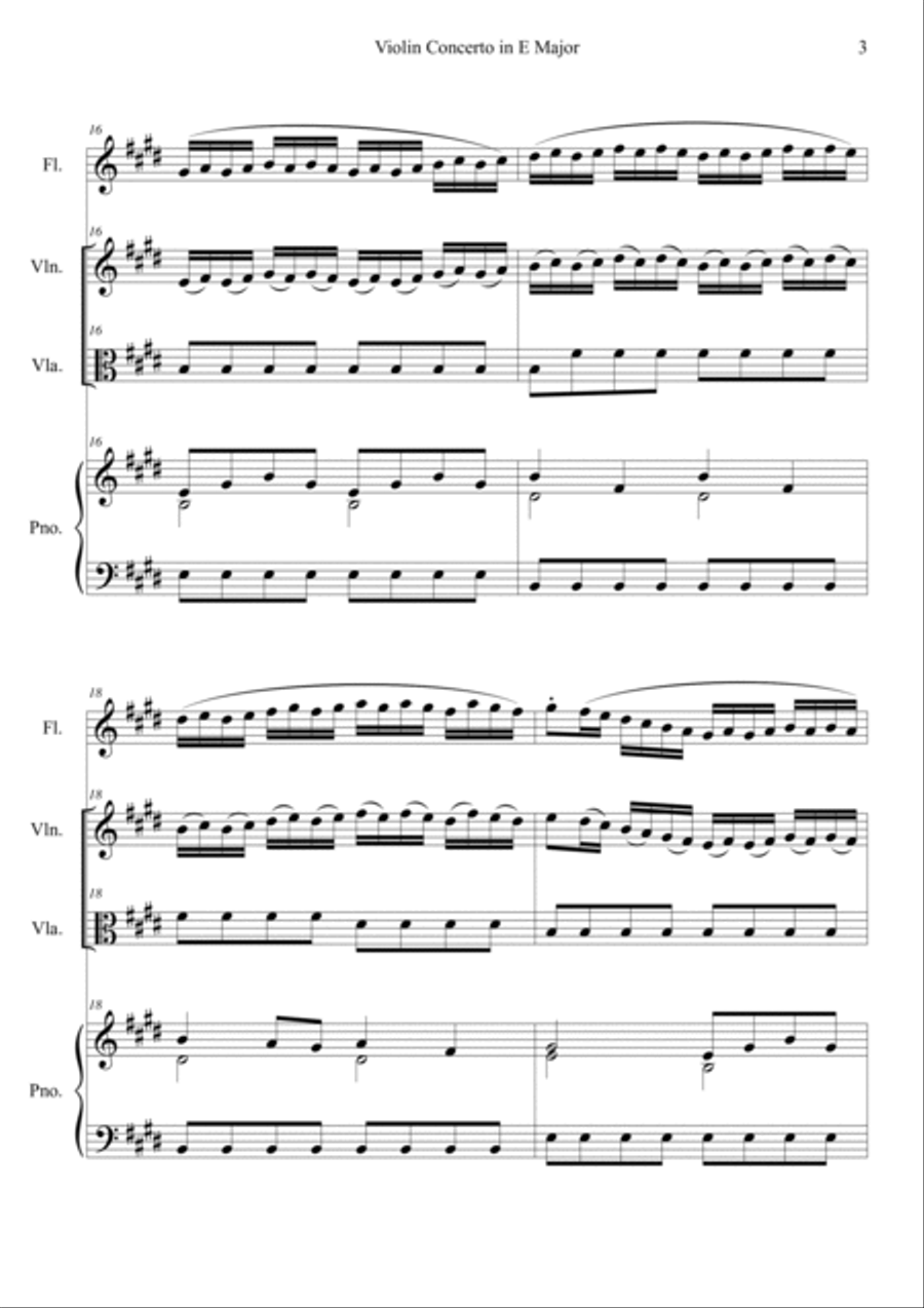 The Four Seasons - Spring (1st Movement) Short Version Viola scores gallery preview page 3