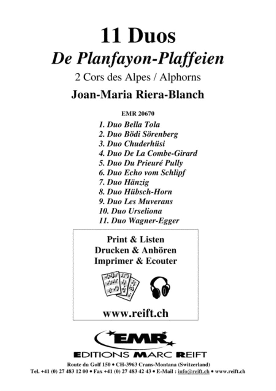 11 Duos Alphorn scores gallery preview page 2