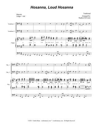 Hosanna, Loud Hosanna (Trombone Duet - Organ accompaniment)