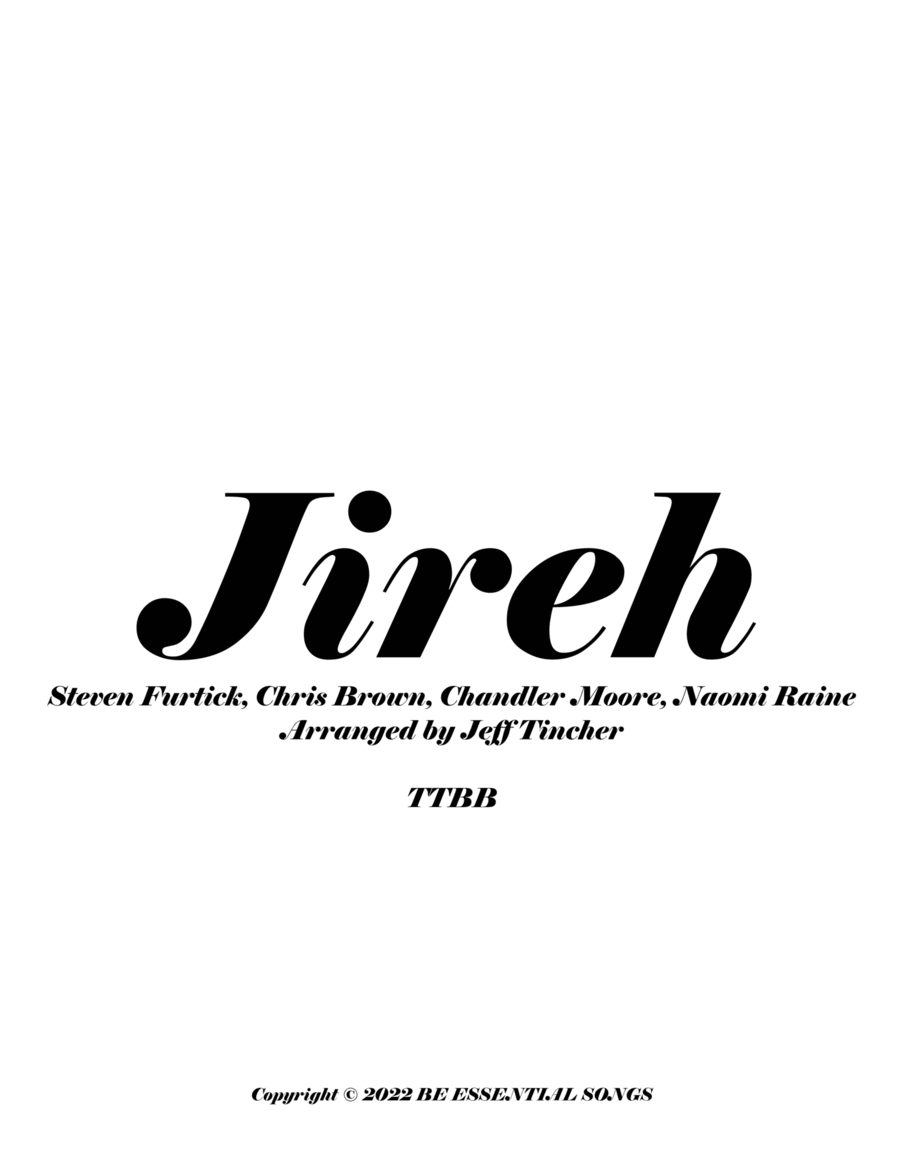 Jireh TTBB scores gallery preview page 1