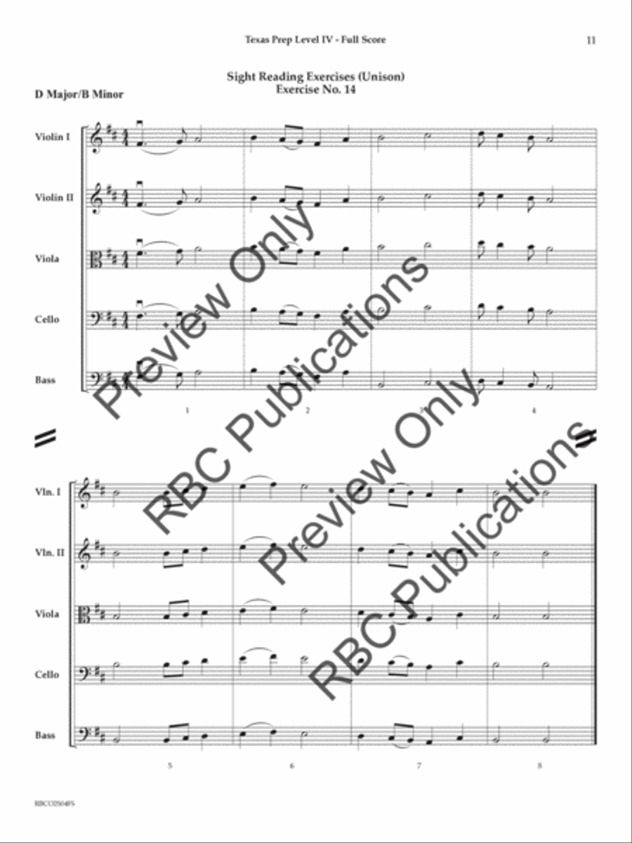 Texas Prep Level IV (Score) Orchestra scores gallery preview page 10