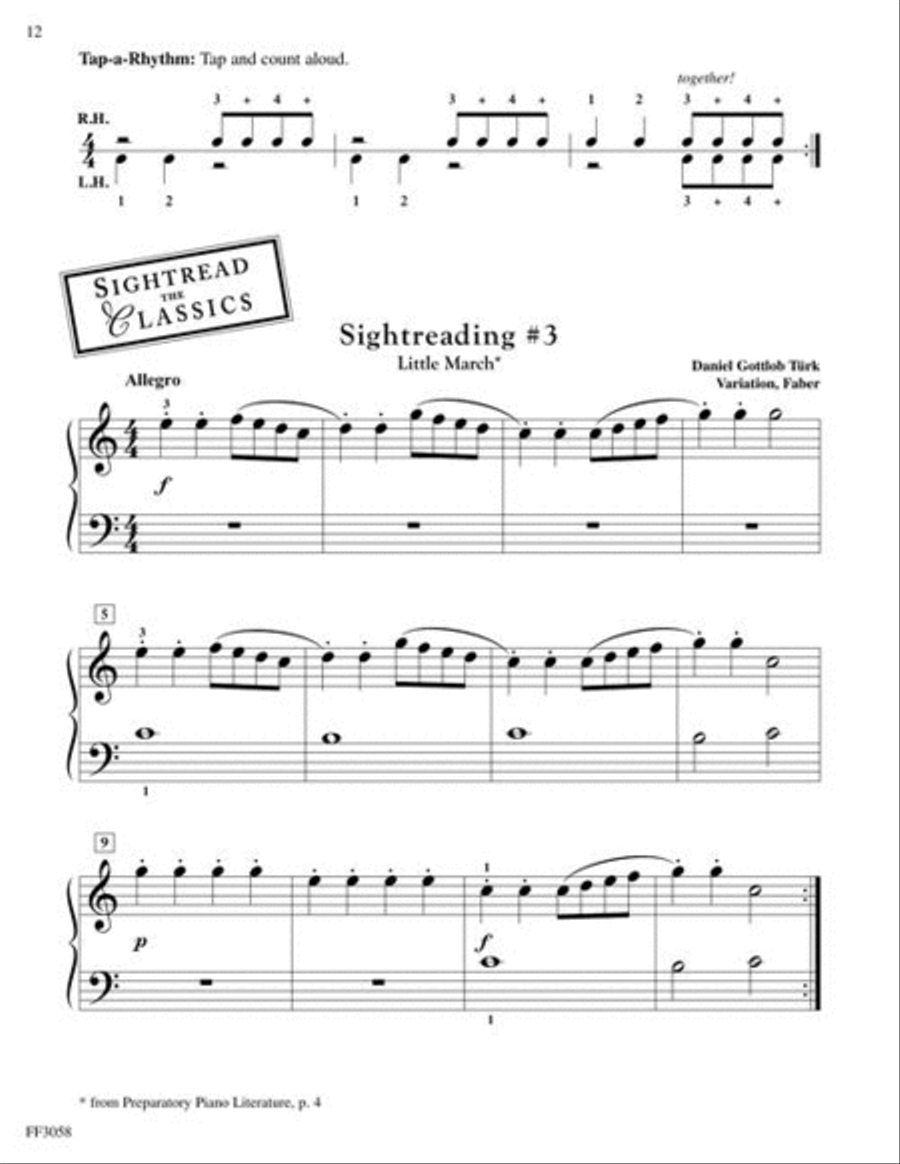 Preparatory Piano Sightreading Piano Method scores gallery preview page 6