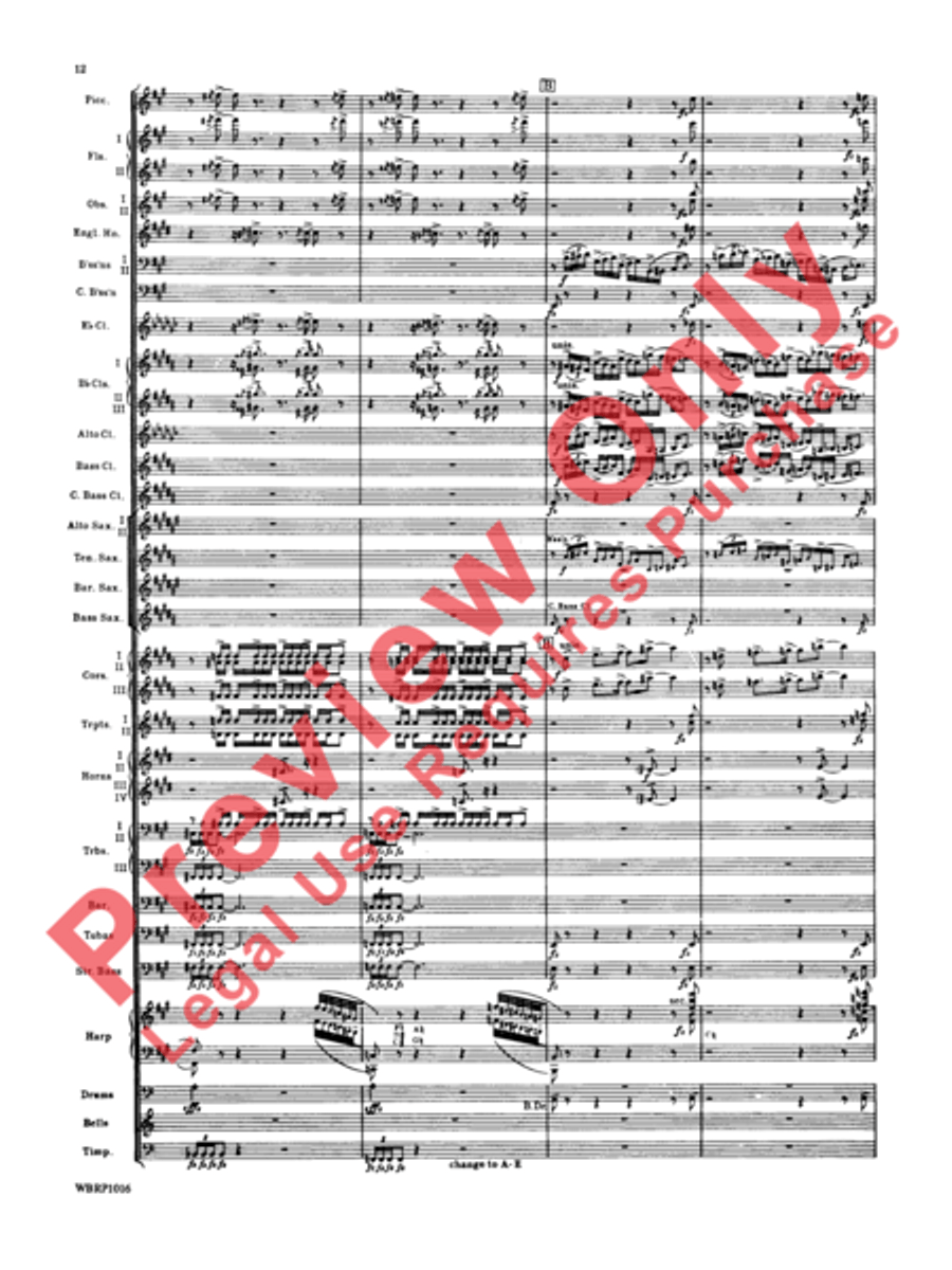 Rhapsody in Blue Concert Band scores gallery preview page 15