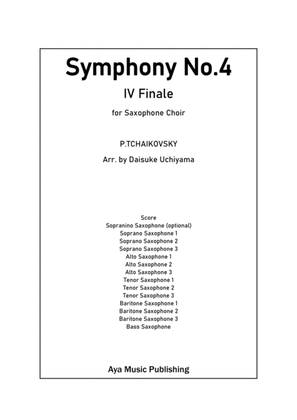 Book cover for Tchaikovsky Symphony No.4 Finale (for Saxophone Choir)