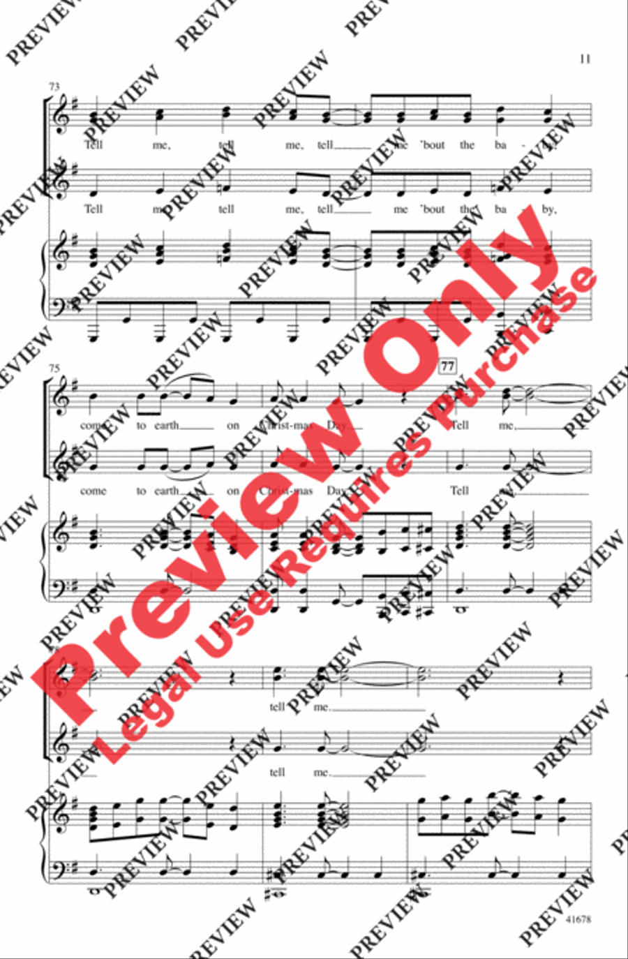 Tell Me, Tell Me! Tell Me, Tell Me! Women's Choir scores gallery preview page 11